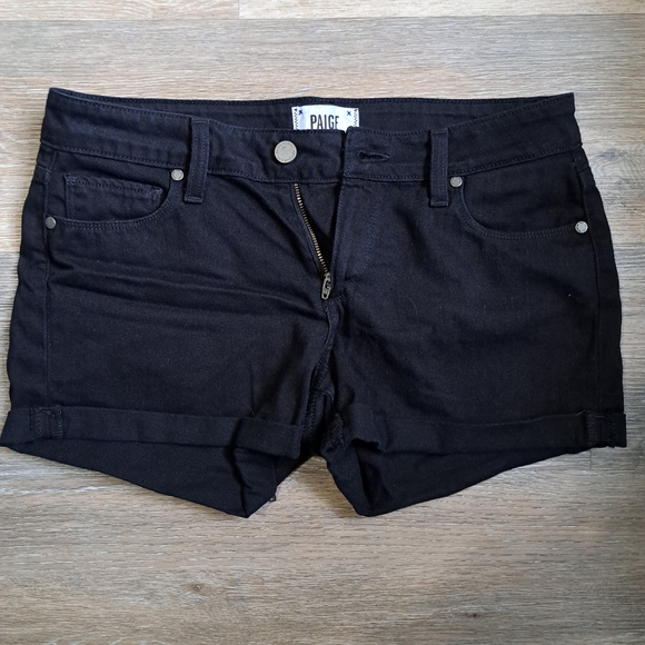 Paige Jimmy Jimmy Short in Black Overdye - Picture 1 of 10